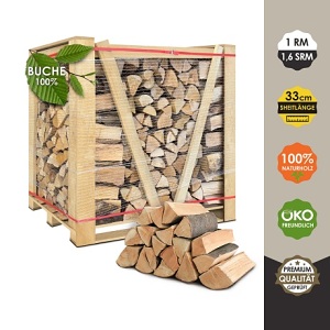 Brennholz Buche 33 cm, 1,6 SRM/ 1RM